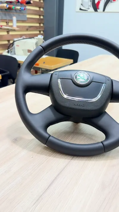 Руль Skoda Octavia A5 — готов — кадр из видео