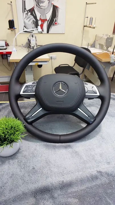 Перетяжка руля и подушки Mercedes-Benz GL — после