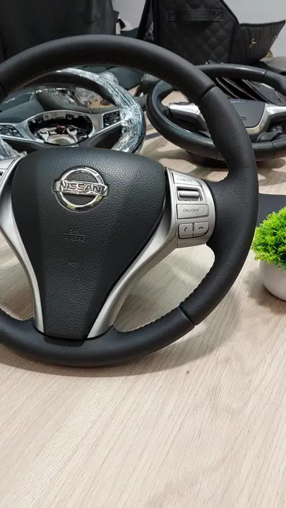 Перетяжка руля Nissan Qashqai текстурной кожей — фото 3