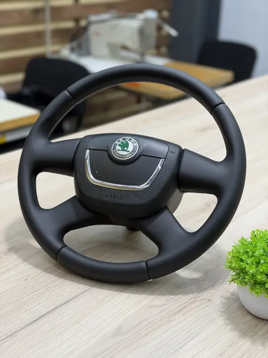 Перетяжка руля Skoda — после