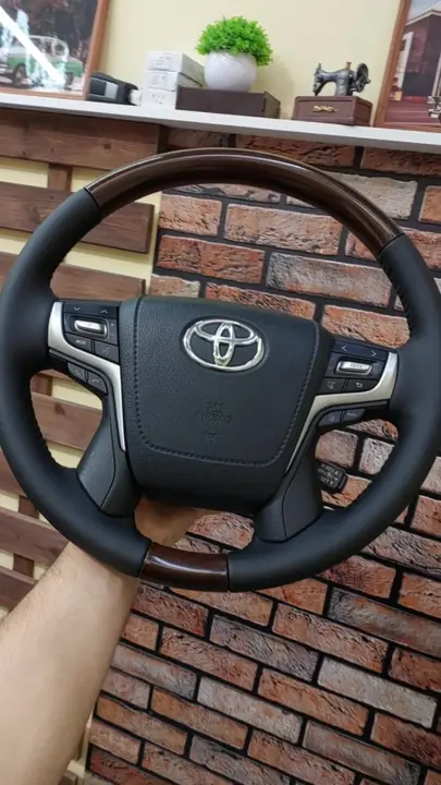Перетяжка руля Toyota Land Cruiser с деревом — фото 3