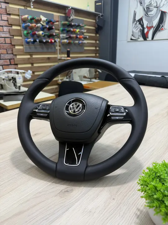 Перетяжка руля Volkswagen Touareg — после
